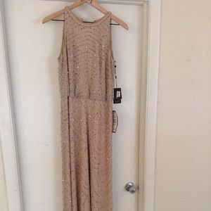 NWT Adrianna Papell Nude Sequin Dress Bridesmaid
